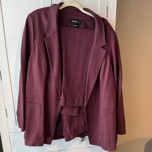 Studio Women's Deep Burgundy Blazer